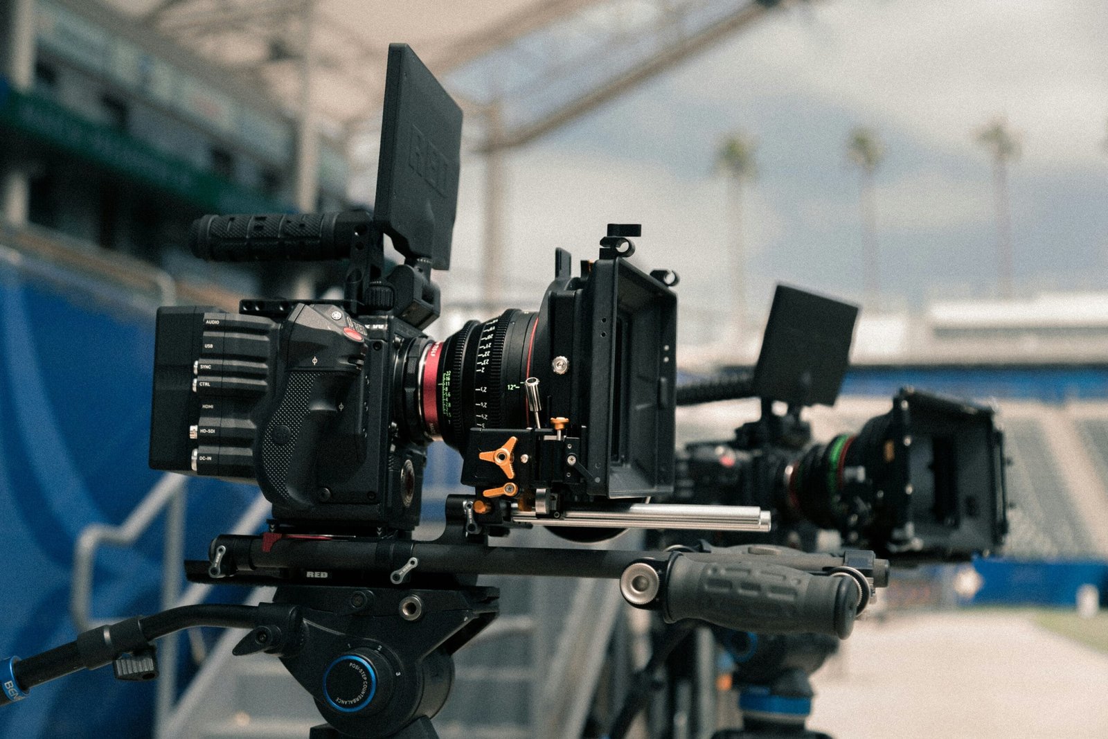 shallow focus photography of shallow focus photography of video camera